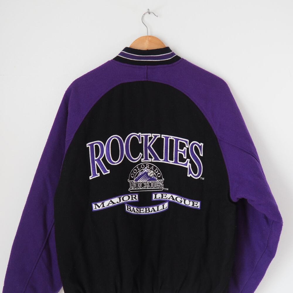 Vintage Colorado Rockies Quilted Felt Varsity Jacket- Sz. Medium